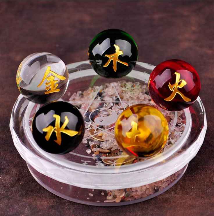 Five-Element Crystal Energy Grid – Harmonizing Feng Shui Crystal Array with Wooden Base